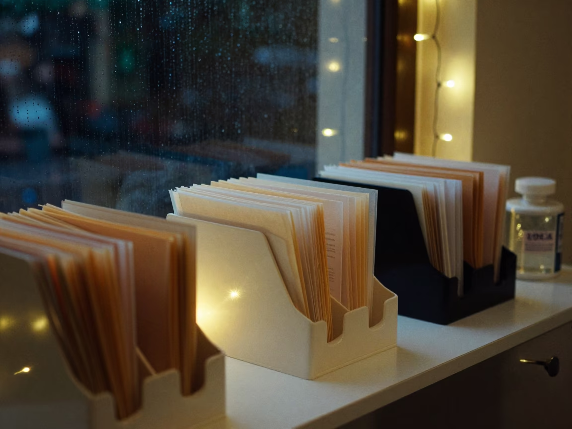 Bridal Contract Folder Rack in Skincare Room in inside a skincare treatment room near Mandi Bahauddin