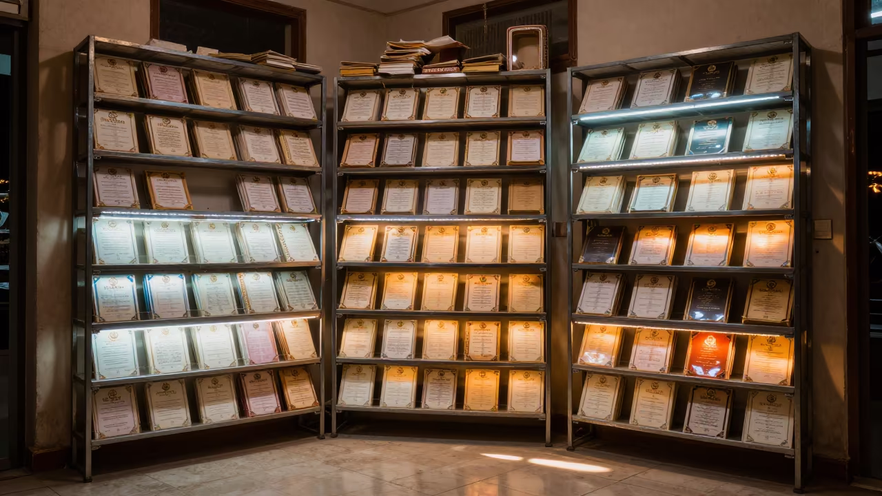 Bridal Contracts on Rack in Dire Dawa Beauty Shop in in a beauty supply area under white LEDs in Dire Dawa