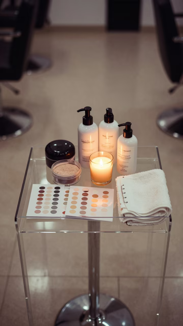 Bridal Touch-Up Kit Tray in Salon Near Diyarbakır in inside a salon row near Diyarbakır