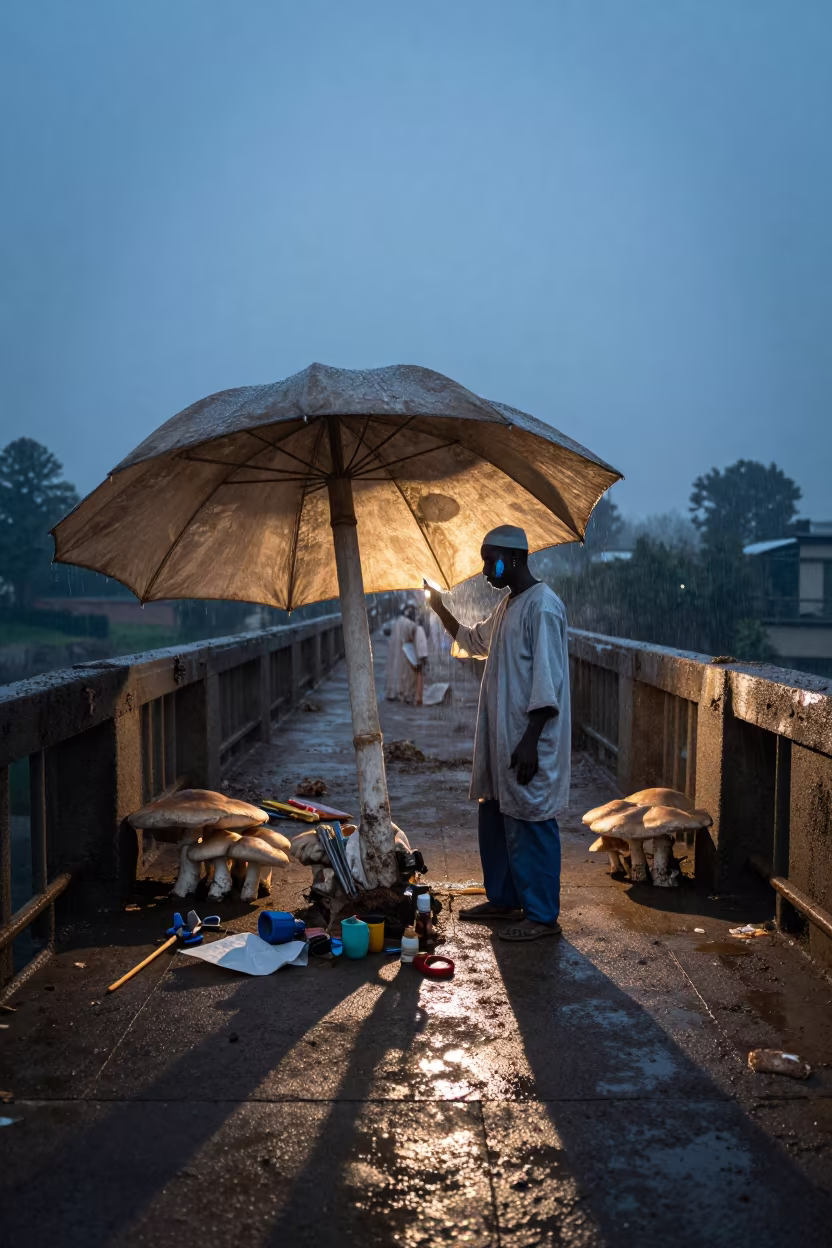 Bridge Painter Mekelle Rain Morning Surreal in in Mekelle