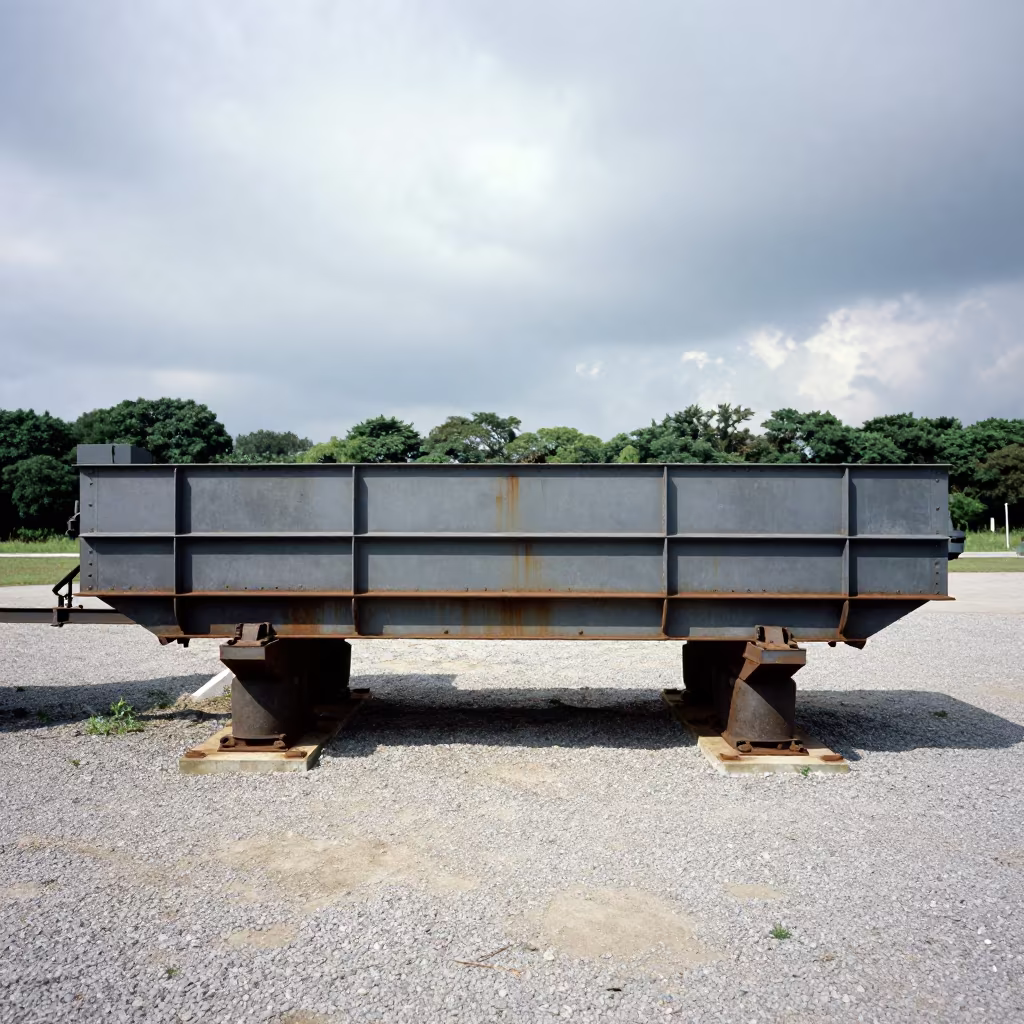 Bridge Section on Transport Stands at Shikoku Parade Ground in on a parade ground in Shikoku