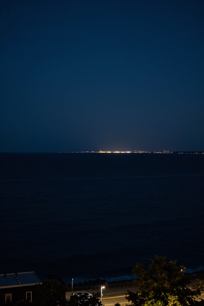 Bridge View in Chicago at Deep In The Night Light in in Chicago, Illinois, United States