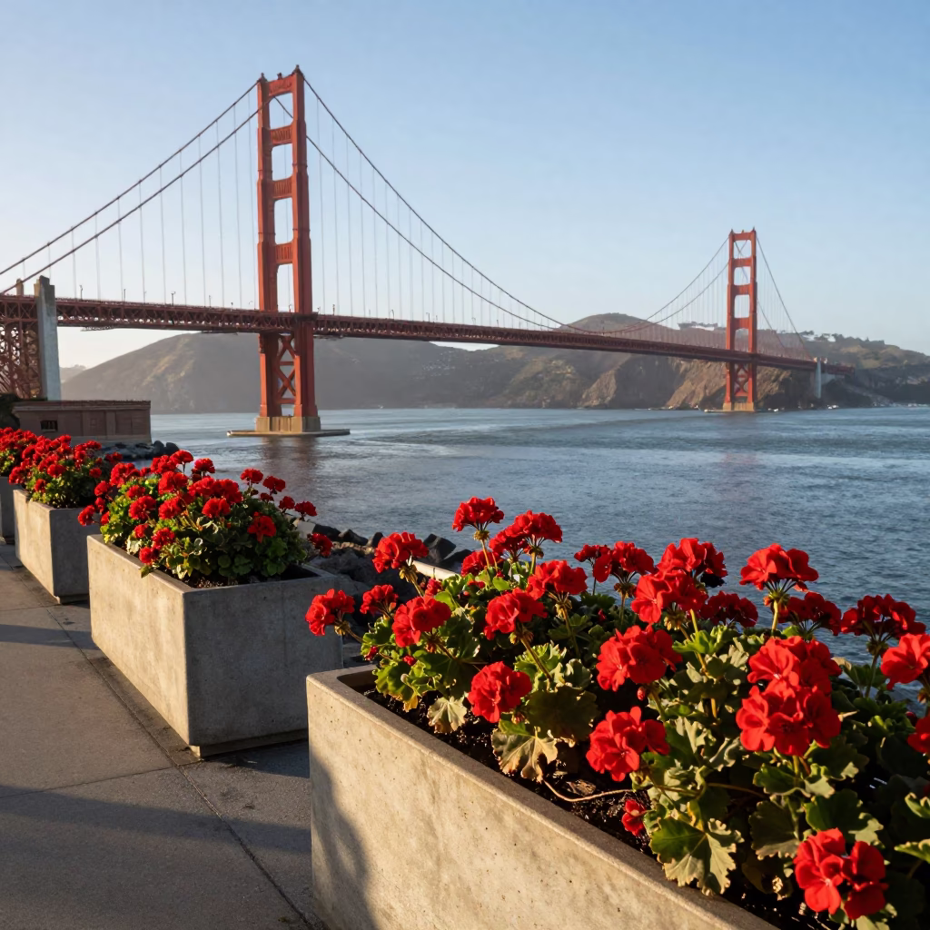 Bridge View in San Francisco at The Early Afternoon Light in in San Francisco, California, United States