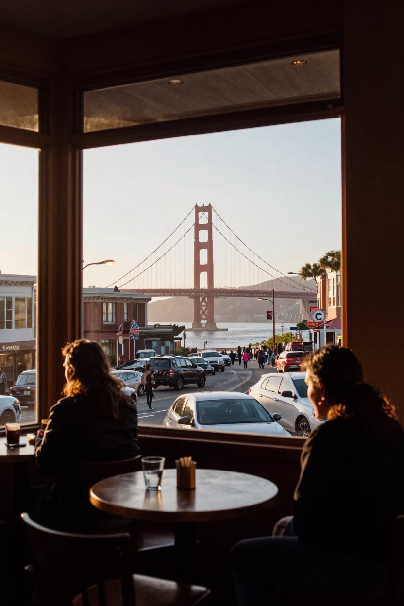 Bridge View in San Francisco at The Late Afternoon Light in in San Francisco, California, United States