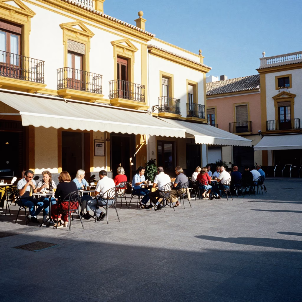 Bright Afternoon Street Scene in Valencia Spain with Colorful Details in in Valencia, Spain