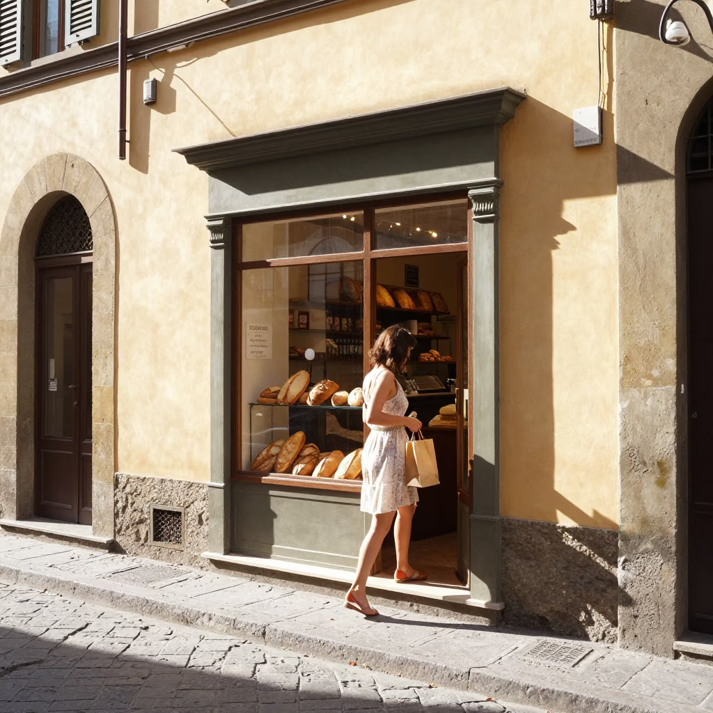 Bright Late Morning Street Scene in Florence Italy in in Florence, Italy