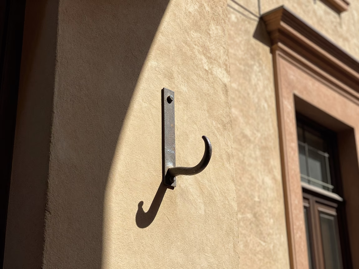 Bright Midmorning Light on Hook Plate in Bologna in in Bologna, Italy