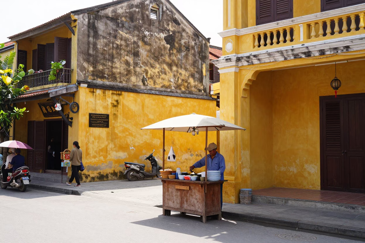Bright Midmorning Light on Midmorning Light in Hoi An in in Hoi An, Vietnam