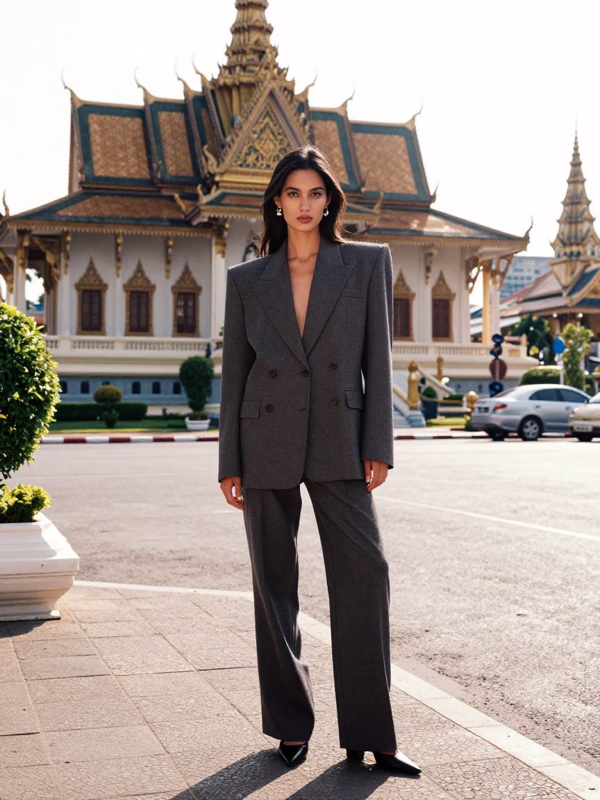 Bright Midmorning Light on Midmorning Light in Phnom Penh in in Phnom Penh, Cambodia