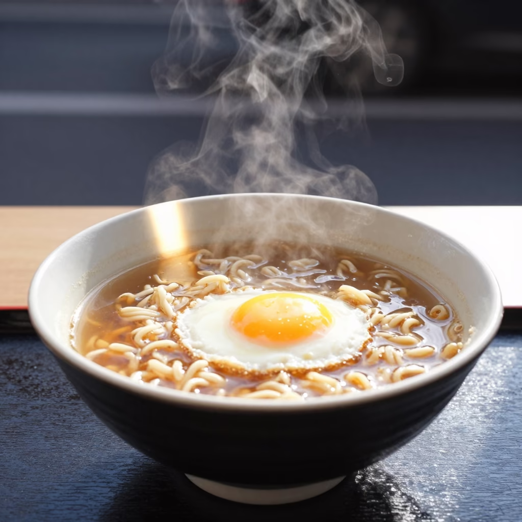 Bright Midmorning Light on Ramen in Nice in in Nice, France