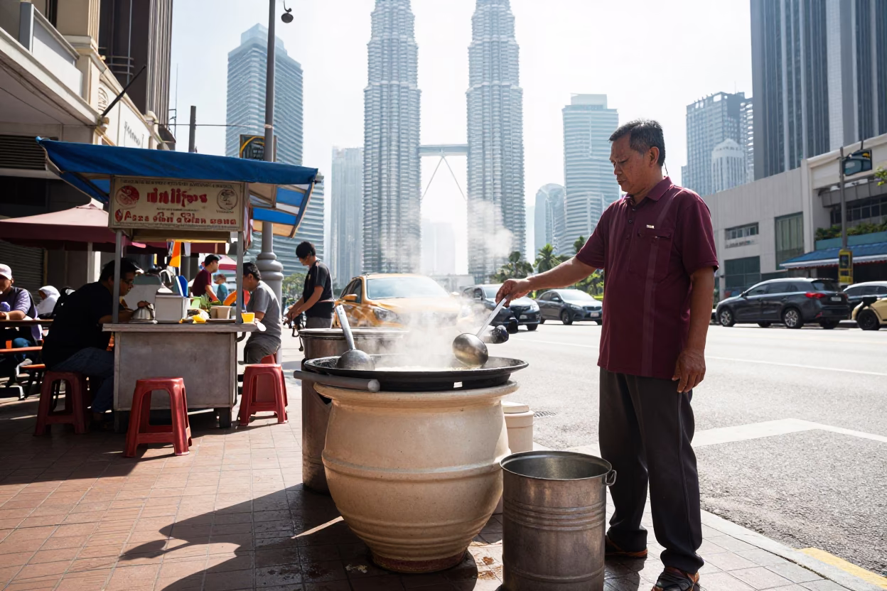 Bright Midmorning Light on Scene Midmorning in Kuala Lumpur in in Kuala Lumpur, Malaysia