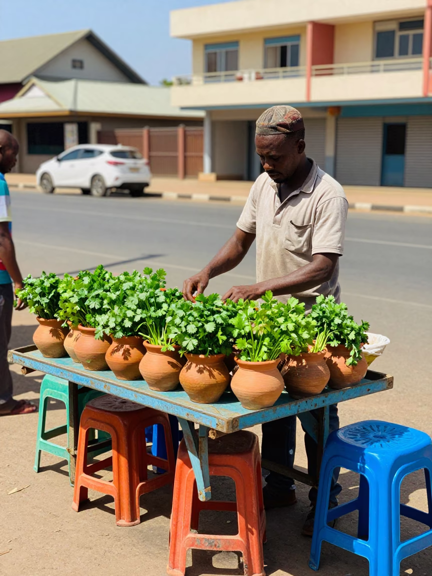 Bright Midmorning Light on Spices in Durban in in Durban, South Africa