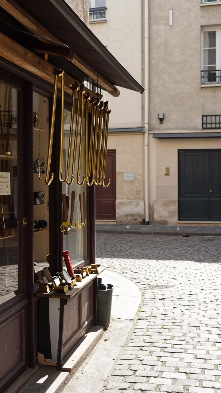 Bright Midmorning Light on Street Scene in Paris in in Paris, France