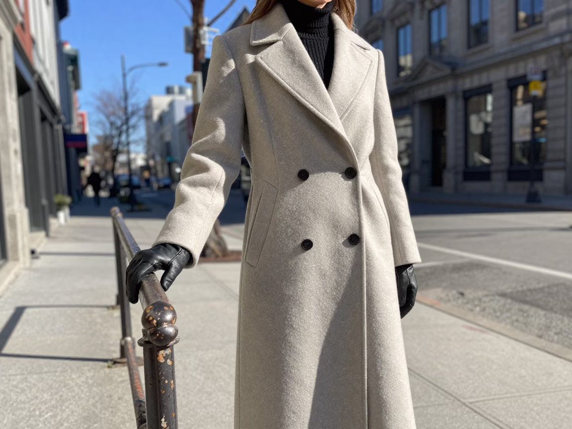 Bright Midmorning Light on Street Style in Montreal in in Montreal, Quebec, Canada