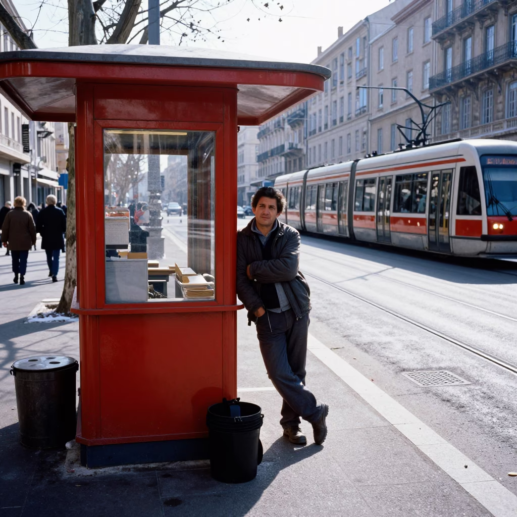 Bright Midmorning Street Scene in Marseille France with Glossy Enamel and Local Life in in Marseille, France