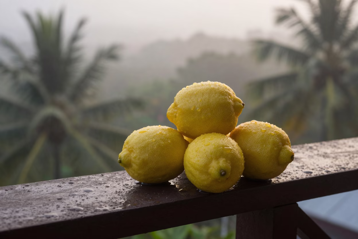 Bright Yellow Lemons in Phuket in in Phuket, Thailand