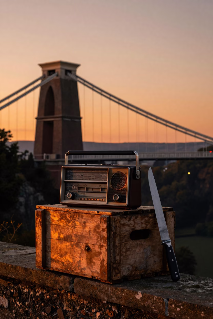 Bristol Bread Knife at Sunset Light in in Bristol, United Kingdom