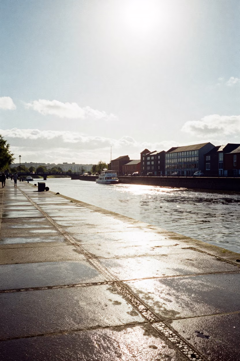 Bristol Noon Scene at The Flat Glare Of Noon Light in in Bristol, United Kingdom