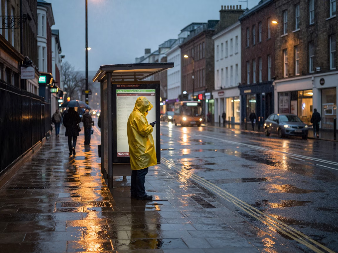 Bristol Pedestrian at Dusk Light in in Bristol, United Kingdom