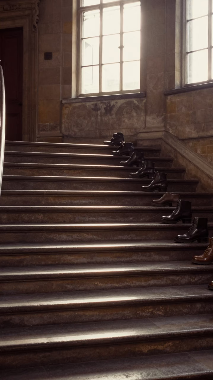 Bristol School Staircase Late Afternoon Light Polished Stone Steps in in Bristol, United Kingdom