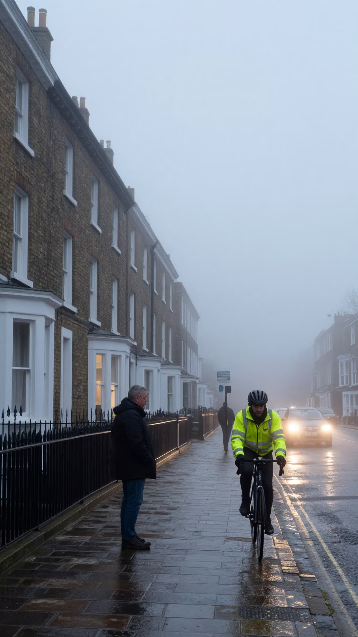 Bristol Shopkeeper at Dawn Light in in Bristol, United Kingdom