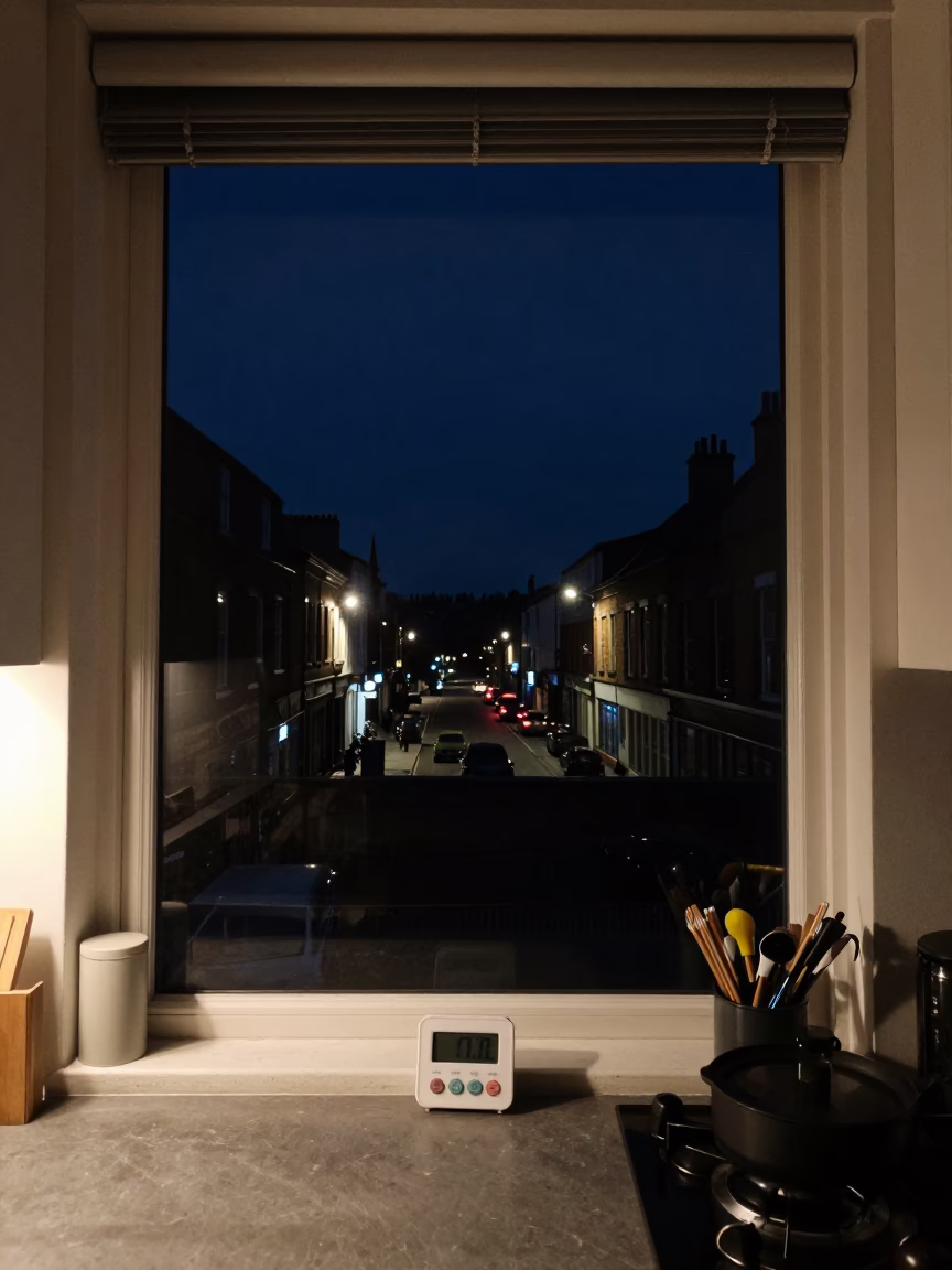 Bristol Window Light at The Deepest Night Sky Light in in Bristol, United Kingdom
