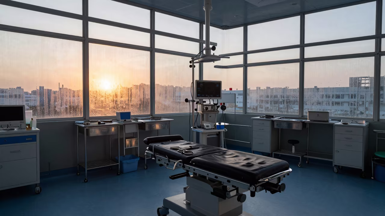 Bronchoscopy Tray in Guangzhou Recovery Room in inside a recovery area with treatment stations aligned in Guangzhou