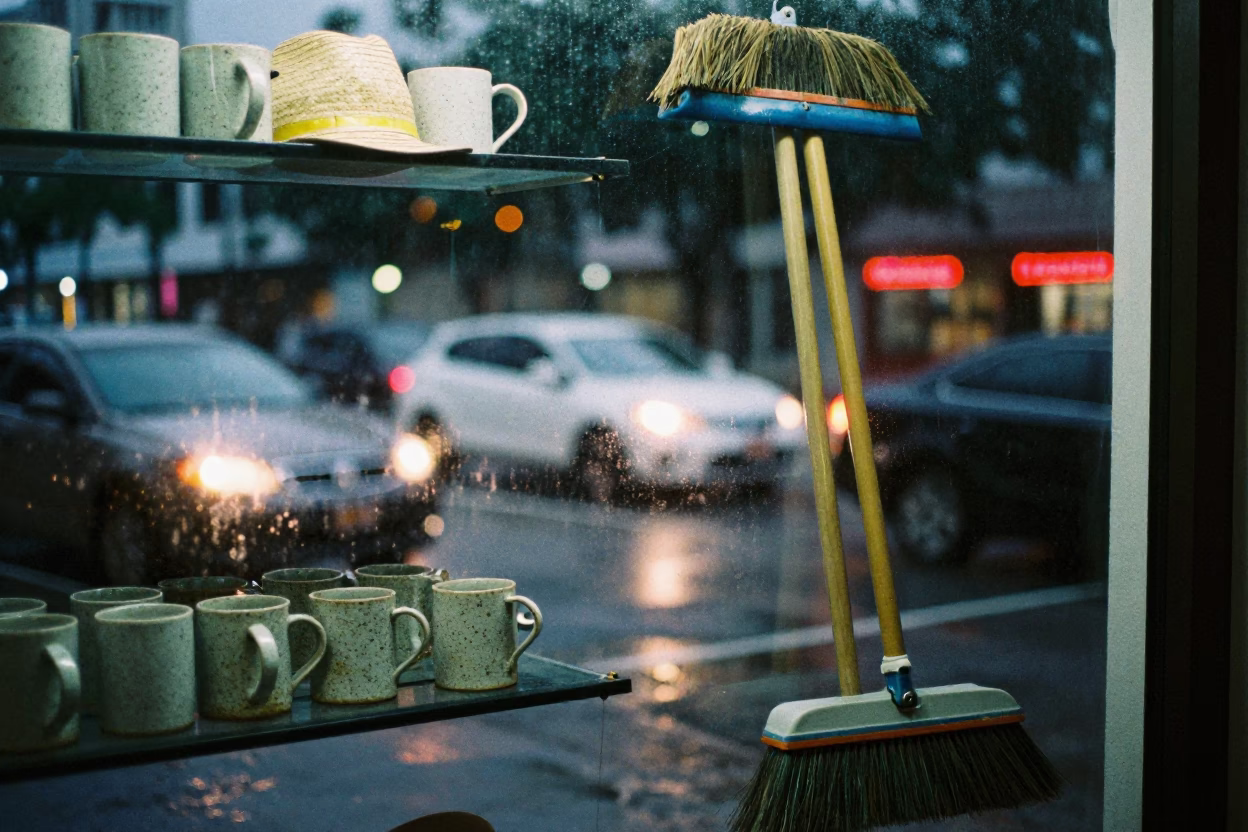 Brooms after dark in Miami in in Miami, Florida, United States