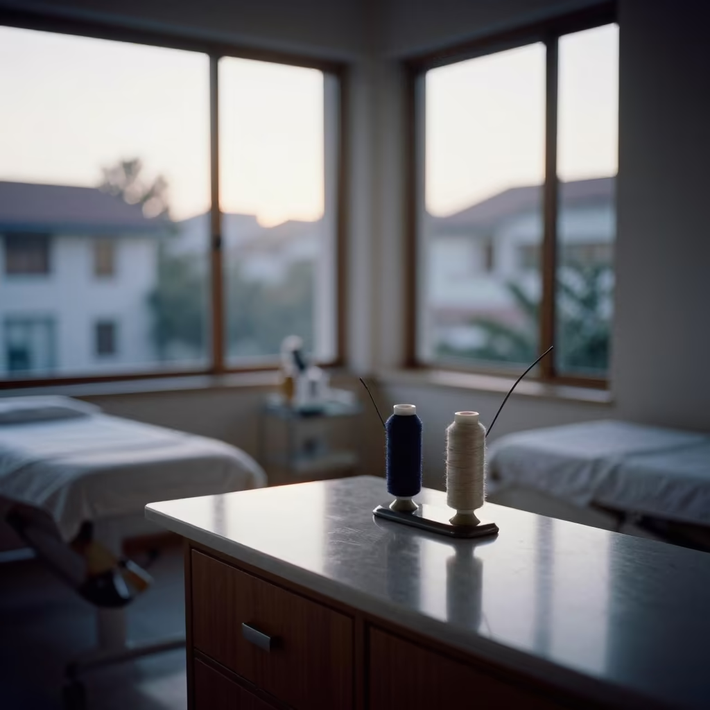 Brow Thread Spool Holder in Ibarra Treatment Room in inside a skincare treatment room in Ibarra