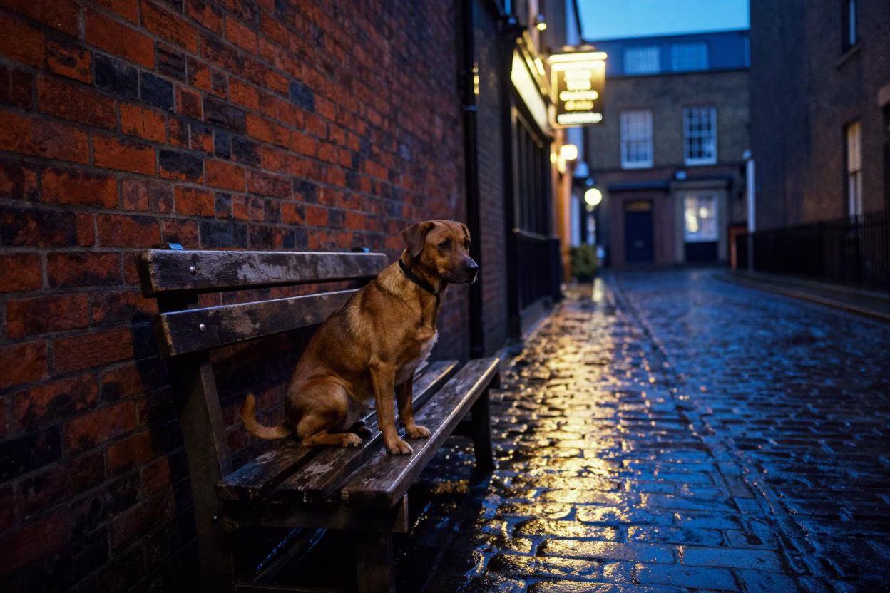 Brown Dog in London in in London, United Kingdom
