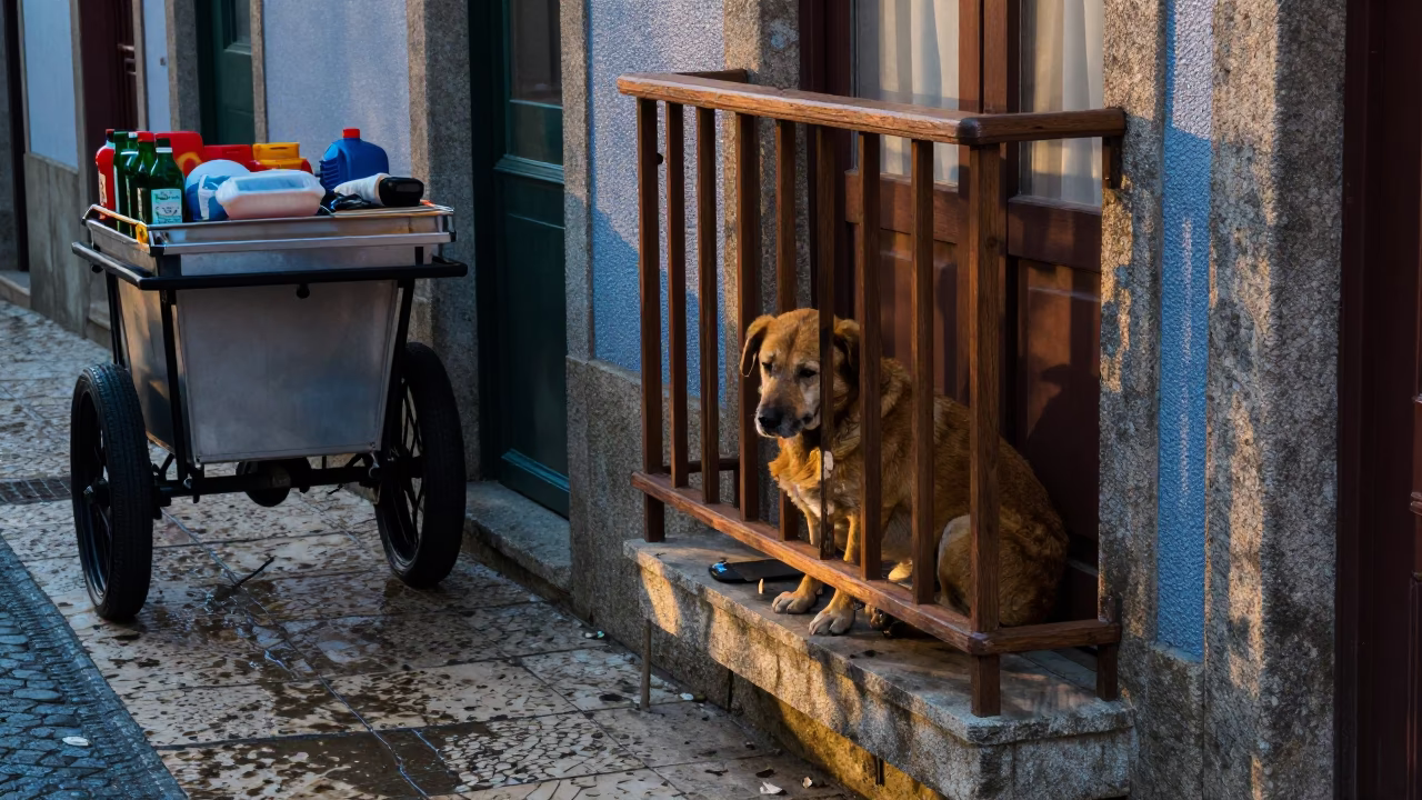 Brown Dog in Porto in in Porto, Portugal