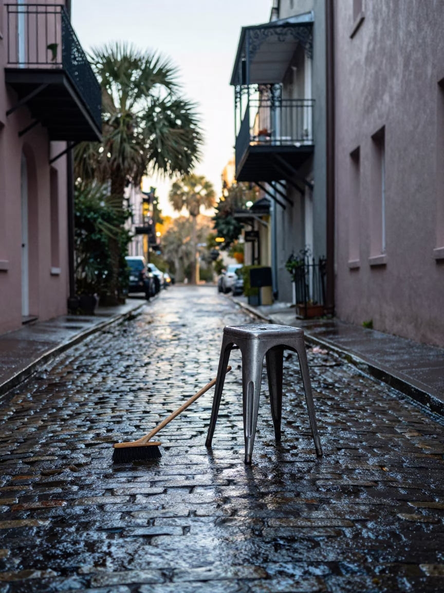 Brush at Early Morning Light in in Charleston, South Carolina, United States