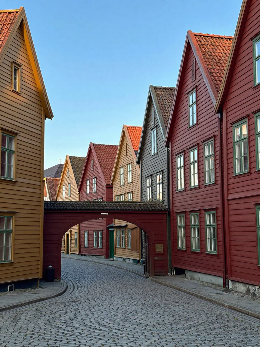 Brushing Gate in Bergen in in Bergen, Norway