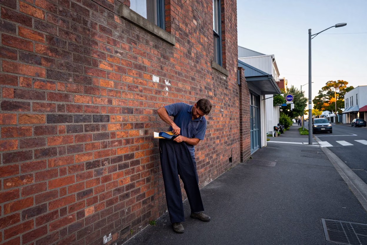Brushing Lint in Christchurch in in Christchurch, New Zealand