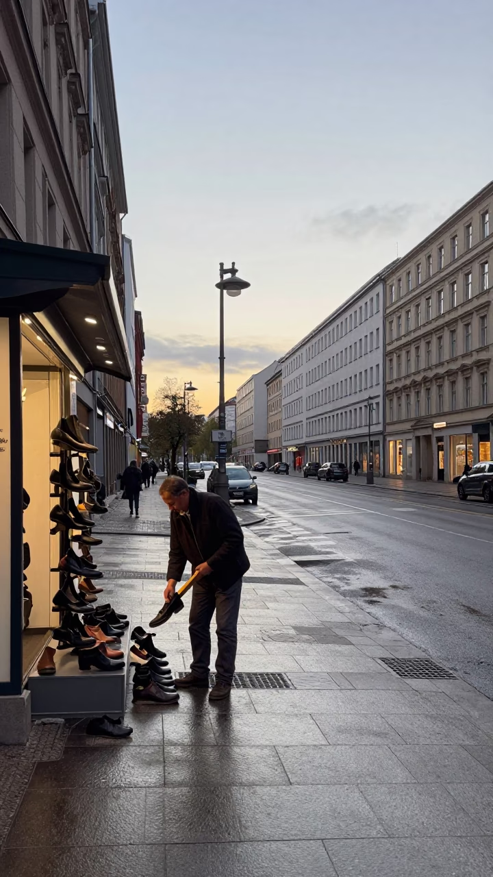 Brushing Shoe in Berlin in in Berlin, Germany