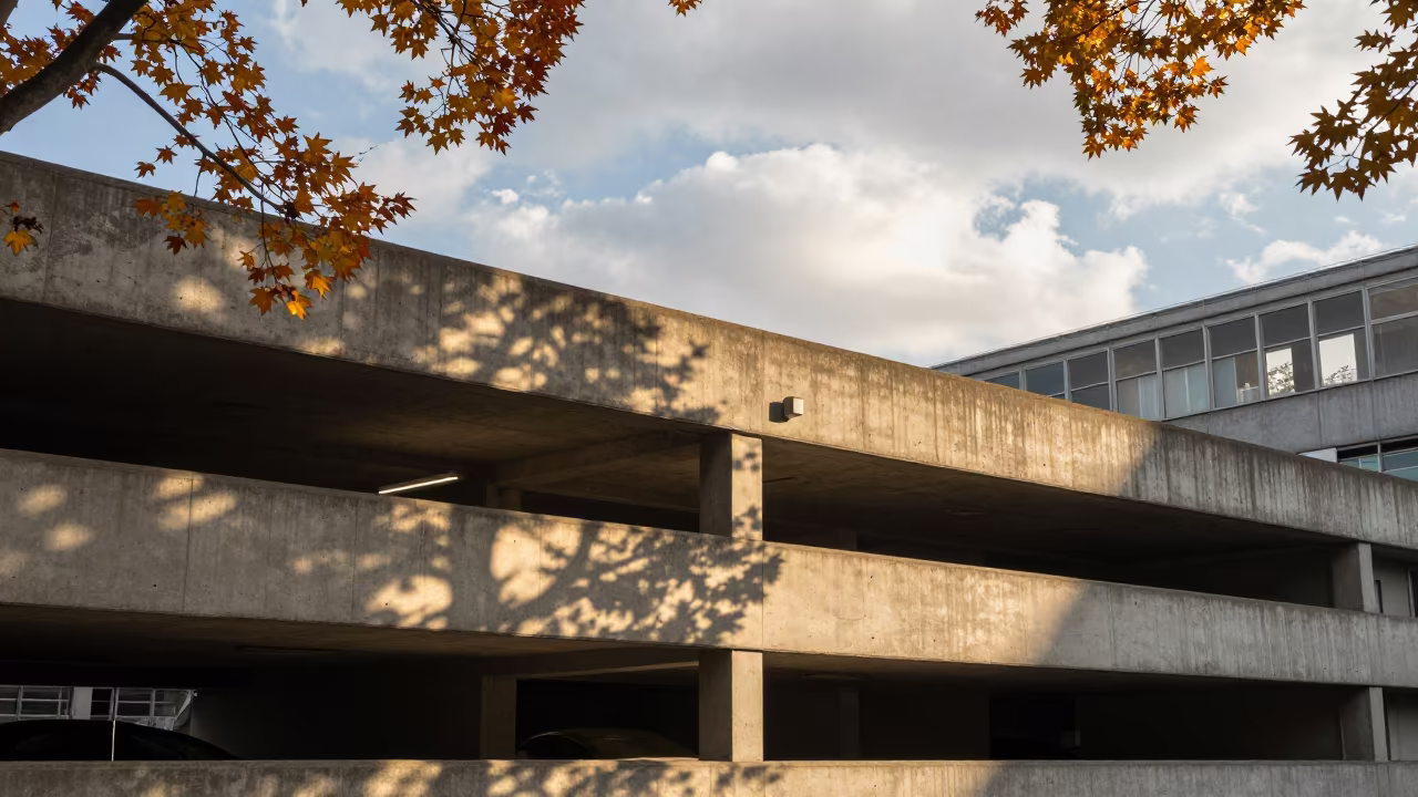 Brutist Garage Inside Sapporo Train Terminal in inside a restored train terminal in Sapporo
