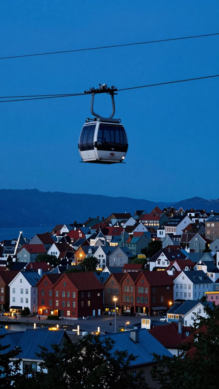 Bryggen Wharf And Colorful Hanstholm Houses in Bergen in in Bergen, Norway