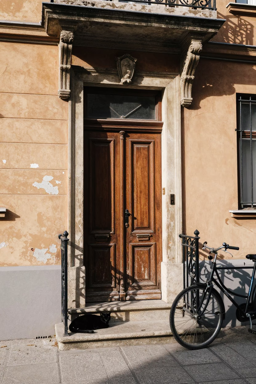 Budapest Bicycle at Late Morning Light in in Budapest, Hungary