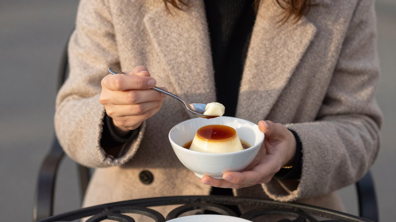 Budapest Panna Cotta at The Late Morning Light in in Budapest, Hungary
