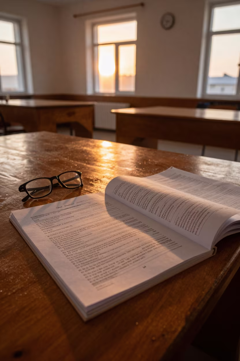 Open Budget Packet and Glasses in Al-Bab Hall in in a community center hall in al-Bab