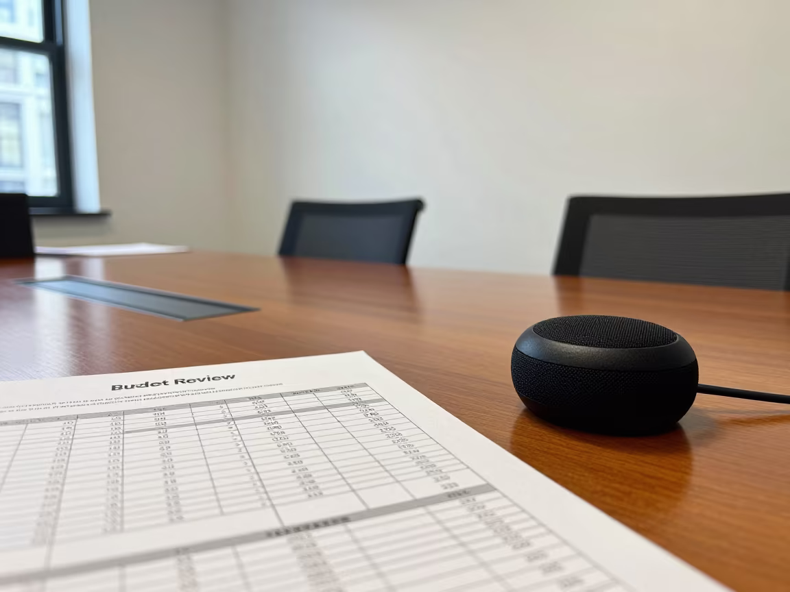 Budget Review Wall Display Board in Soho Office in at a boardroom table before a meeting in Soho, London