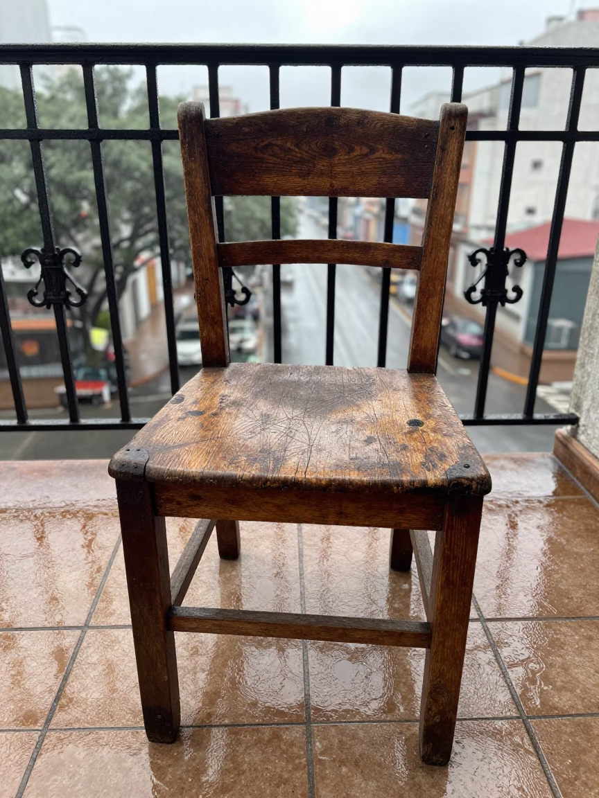 Buenos Aires Weathered Wooden Chair in in Buenos Aires, Argentina