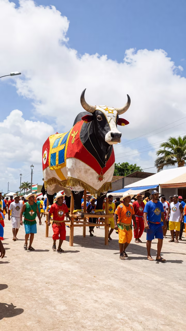 Bumba Meu Boi Parade in Lira Square in at a public square during a festival in Lira