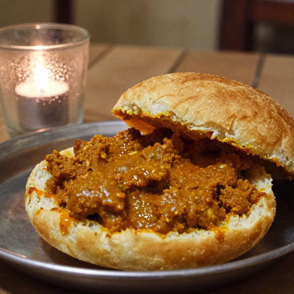 Bunny Chow Curry on Tea House Tray in on a tea house tray in Aba