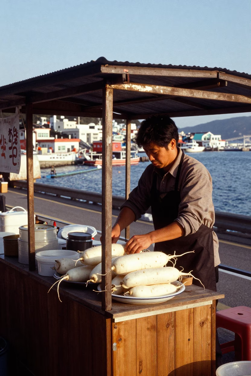 Busan Late Afternoon at Clear Late-afternoon Light in in Busan, South Korea