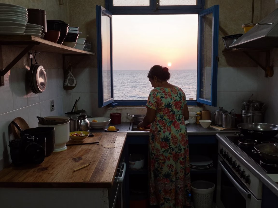 Busy Kitchen at Nautical Dawn Light in Alexandria in in Alexandria, Egypt