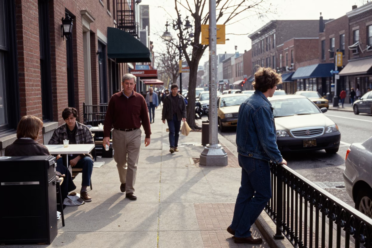 Busy Late Morning Street Scene in Philadelphia Pennsylvania with Vintage Details and Local Life in in Philadelphia, Pennsylvania, United States