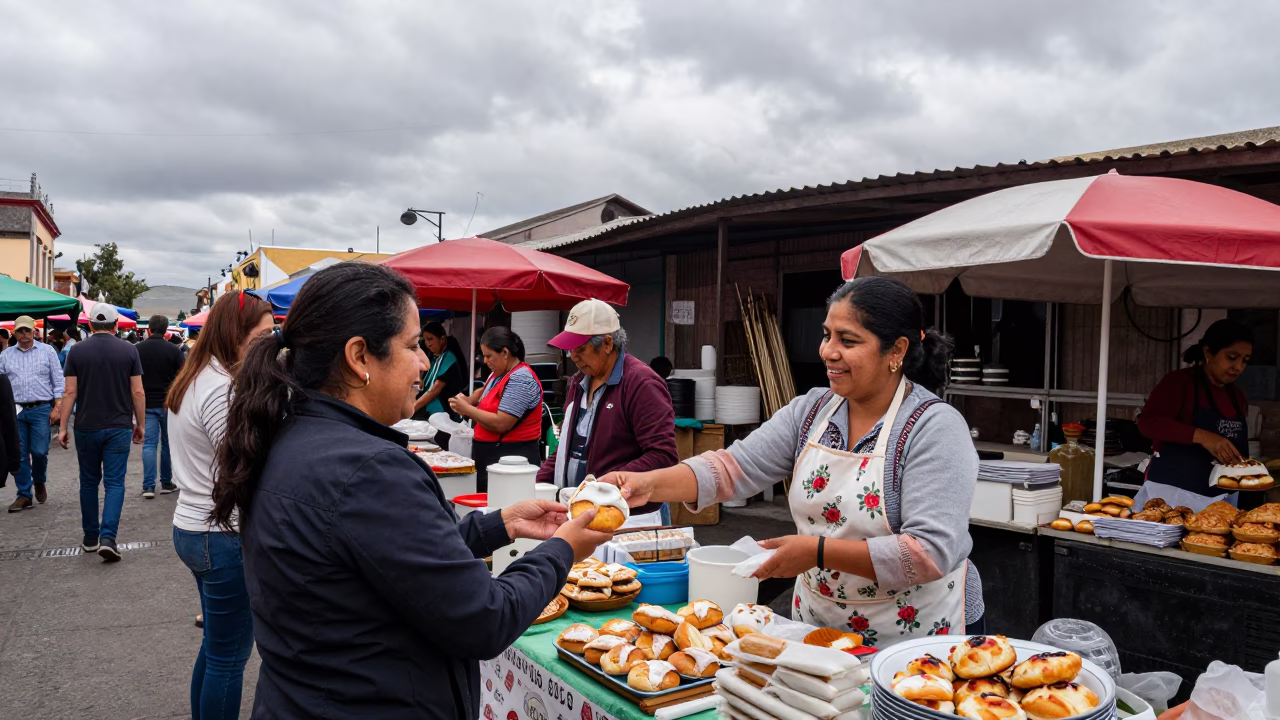 Busy Market Stall in Guadalajara Mexico Overcast Midday Light in in Guadalajara, Mexico