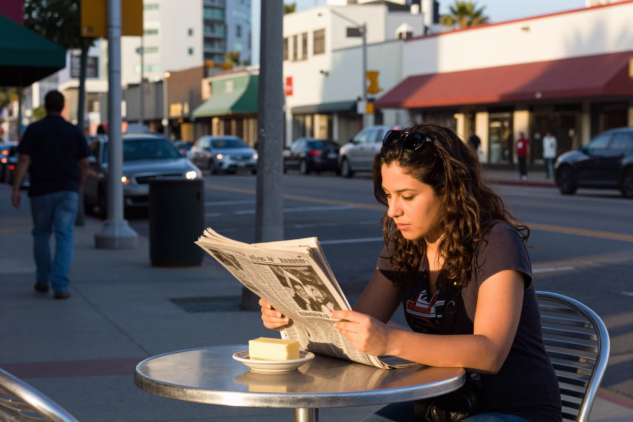 Busy San Diego Street Scene Late Afternoon Sunlight and Urban Activity in in San Diego, California, United States