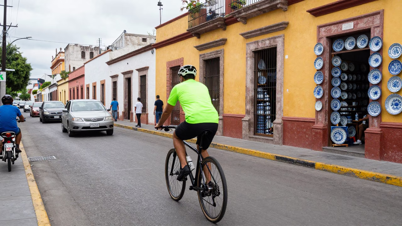 Busy Street in Guadalajara in in Guadalajara, Mexico